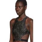 Charlotte Knowles SSENSE Exclusive Black Void Sports Bra