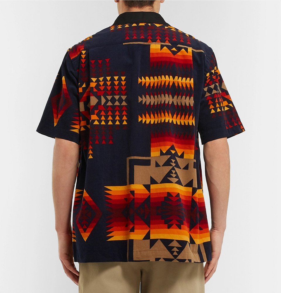 Sacai - Pendleton Camp-Collar Printed Cotton-Corduroy Shirt - Men