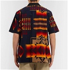 Sacai - Pendleton Camp-Collar Printed Cotton-Corduroy Shirt - Men - Navy