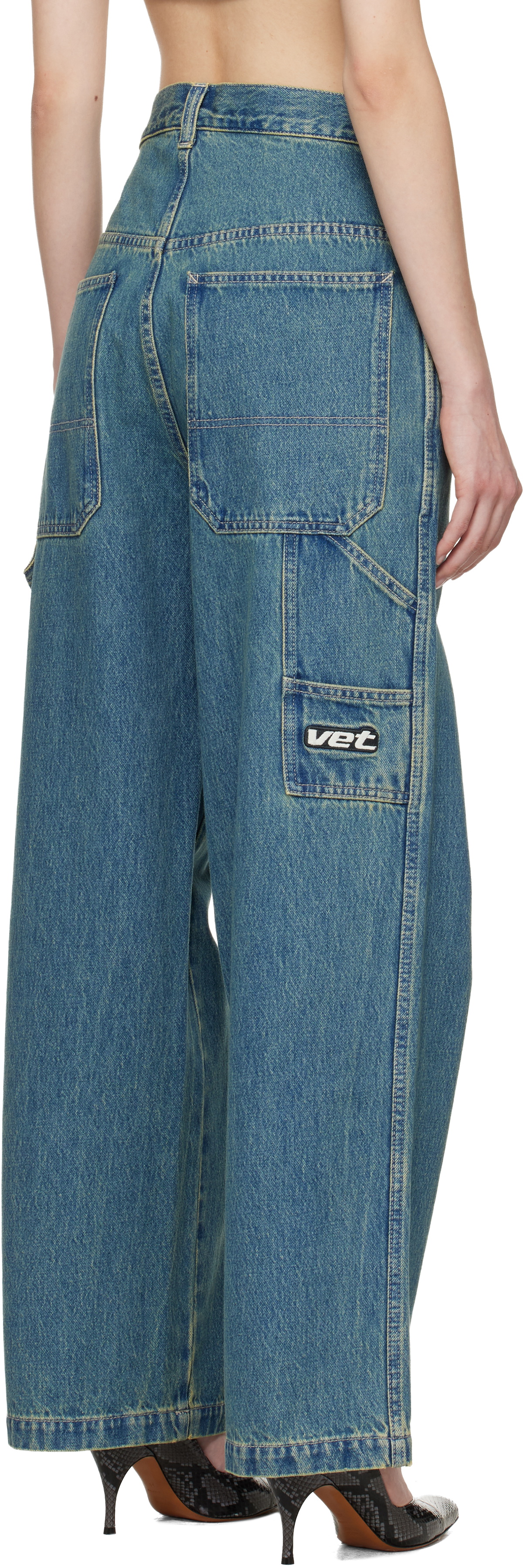 VETEMENTS Blue Hip-Hop Jeans