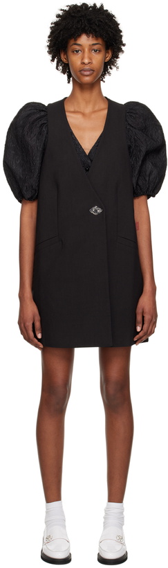 Photo: GANNI Black Suiting Vest Minidress