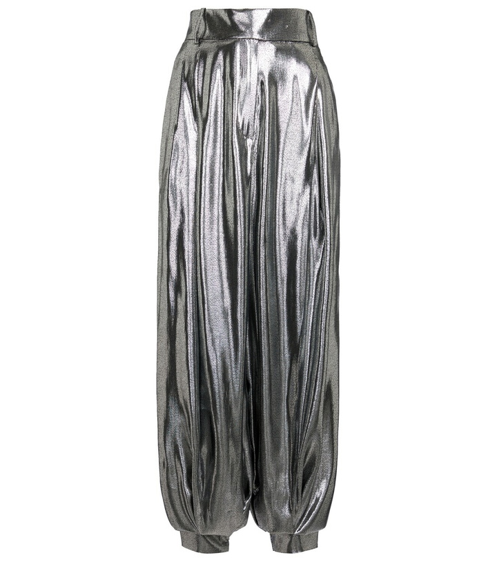 Photo: Alexandre Vauthier - Wide-leg silk-blend lamé pants