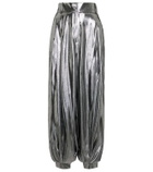 Alexandre Vauthier - Wide-leg silk-blend lamé pants