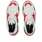 Balenciaga Men's Triple S Sneakers in Black/White/Red