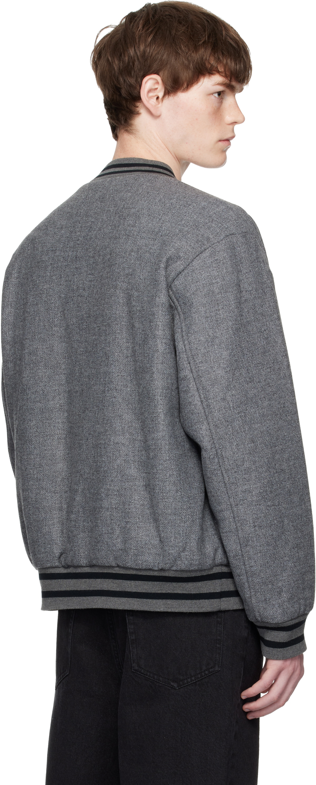 A.P.C. Gray Micka Bomber Jacket