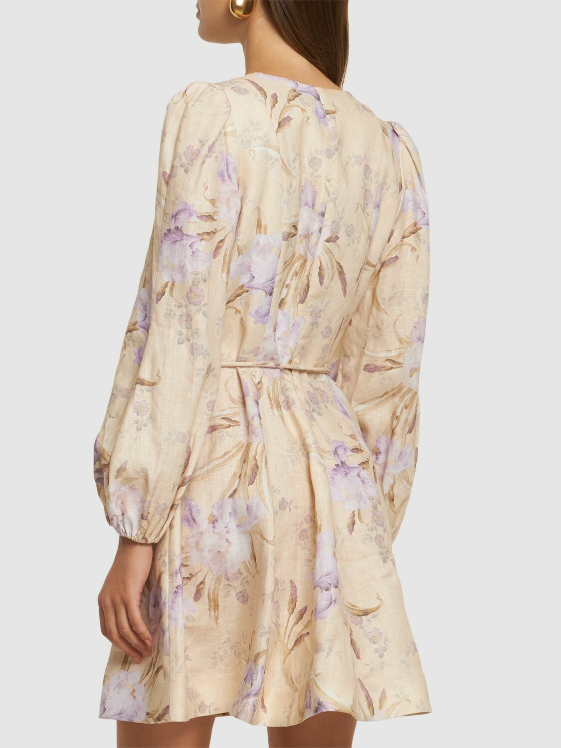 ZIMMERMANN Eden Belted Flip Printed Mini Dress Zimmermann