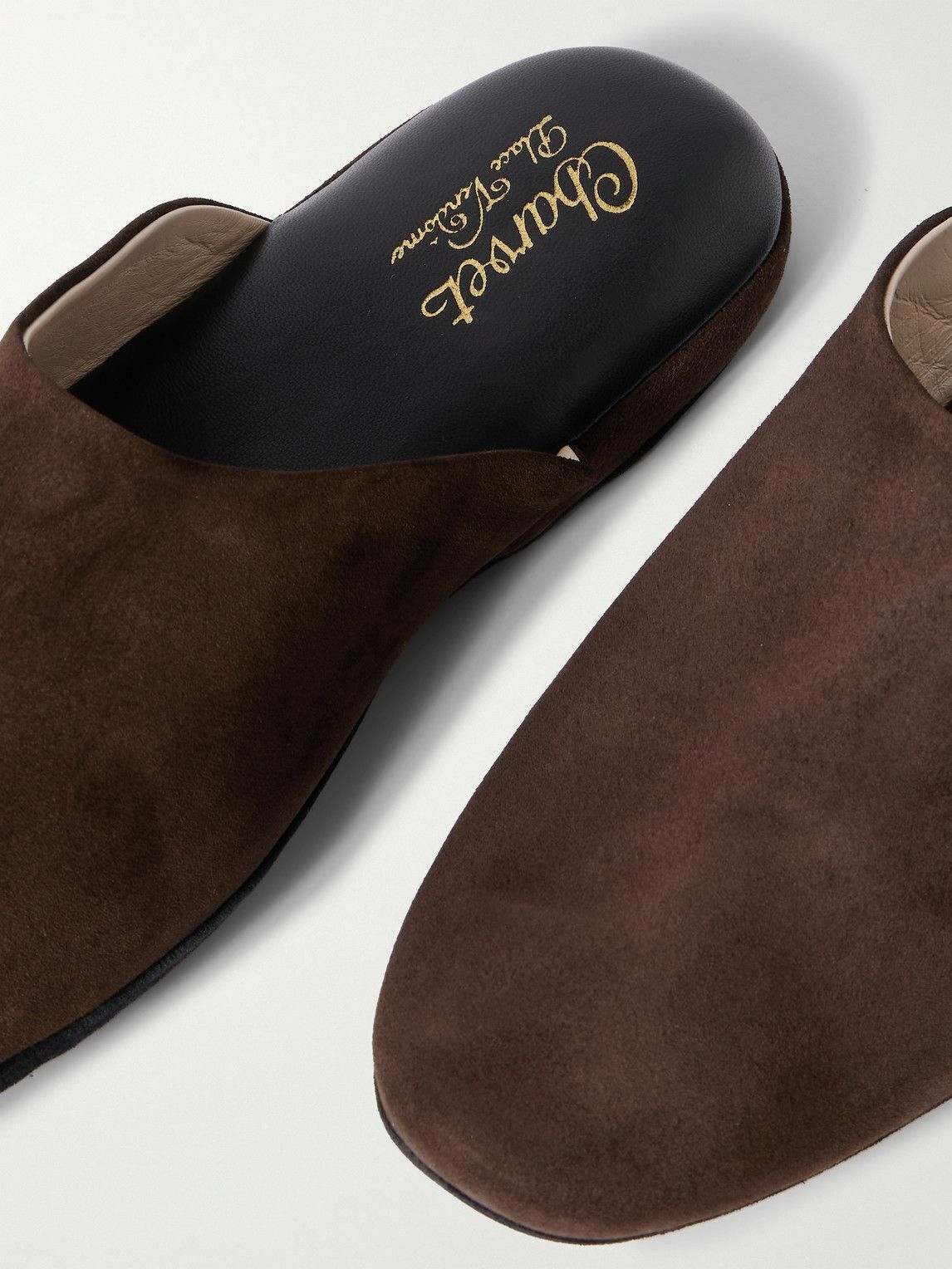 Charvet Dark Brown Leather Slippers Charvet Nappa Leather Slippers - Brown | Editorialist main image 2