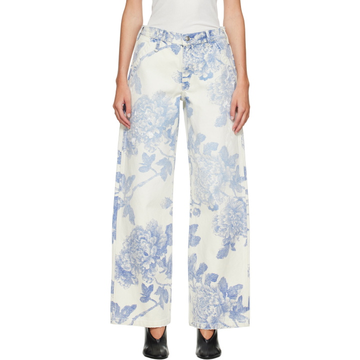 Photo: R13 White & Blue Carpenter Jeans