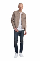 Salvatore Santoro Leather Jacket In Taupe Leather