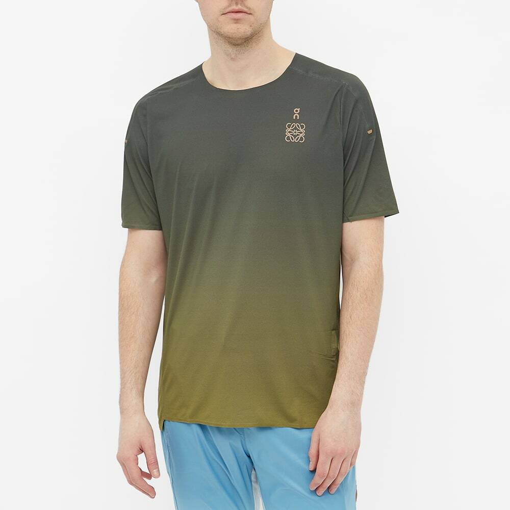 Loewe x On Running Performance T-Shirt in Gradient Khaki Loewe