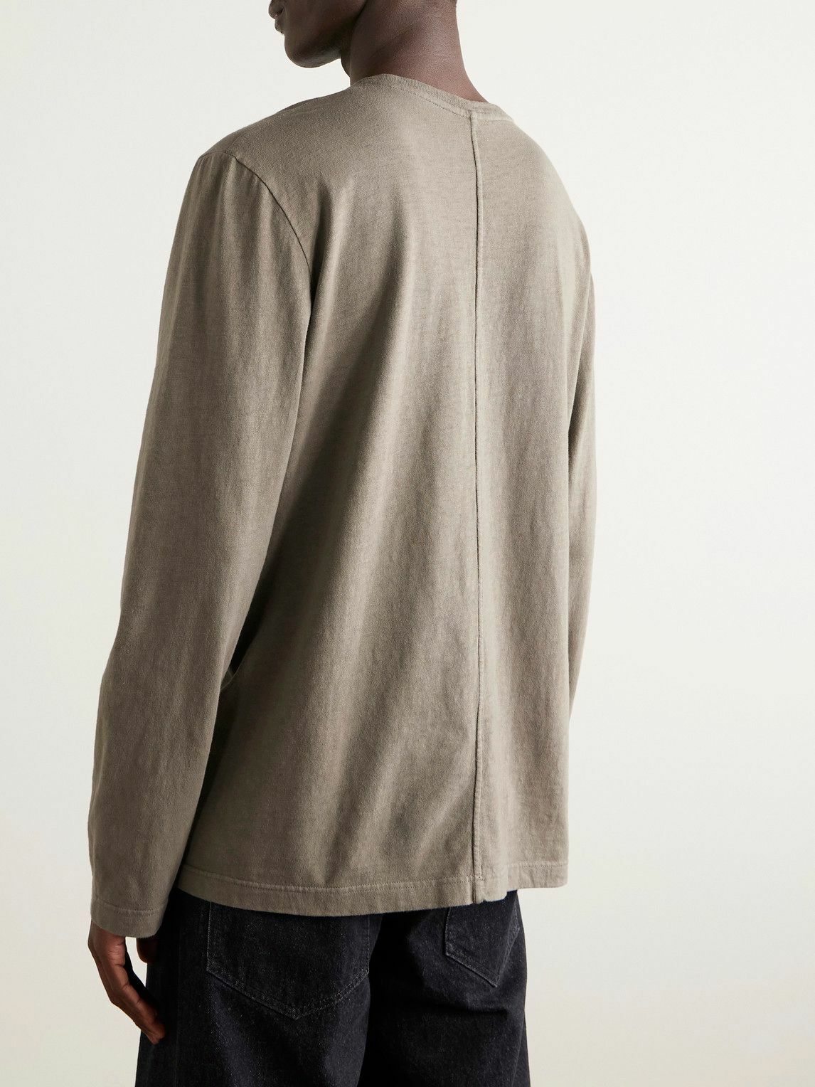 The Row - Leon Slub Cotton-Jersey T-Shirt - Neutrals