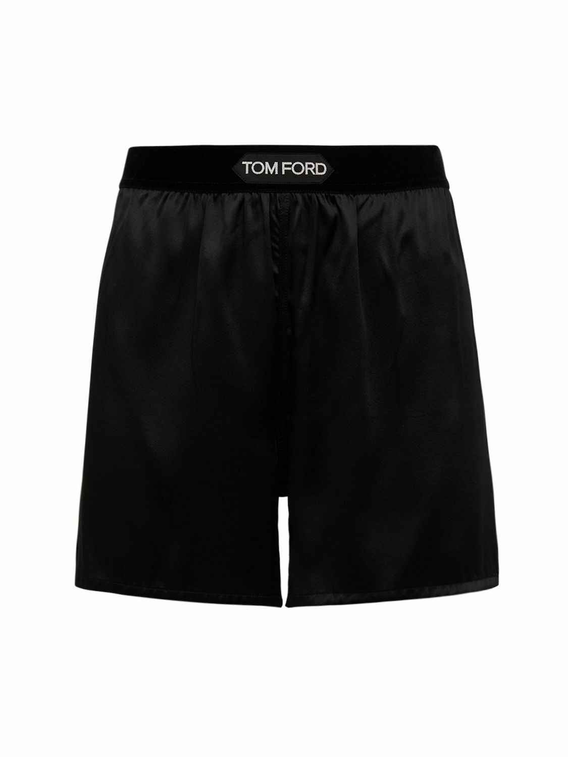 TOM FORD - Logo Silk Satin Mini Shorts TOM FORD