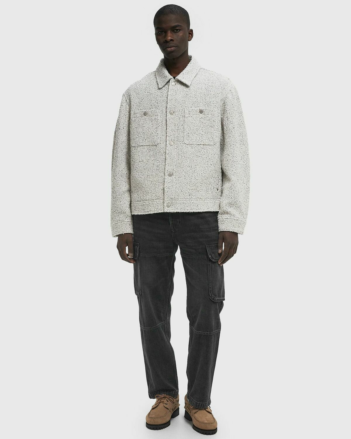 Axel Arigato Wyn Boucle Overshirt White Men