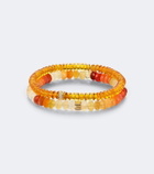 Sydney Evan 14kt gold beaded bracelet with gemstones
