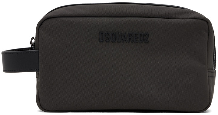 Photo: Dsquared2 Gray & Black Urban Beauty Pouch