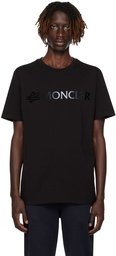 Moncler Black Flocked T-Shirt