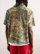 Cherry Los Angeles - Camp-Collar Printed Cotton-Twill Shirt - Green