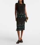 Xu Zhi Beaded jersey top
