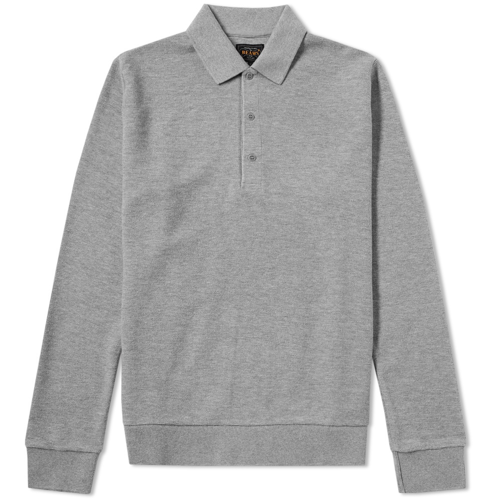 Beams Plus Long Sleeve Cotton Polo Beams Plus