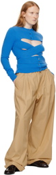 Meryll Rogge Beige Drawstring Trousers