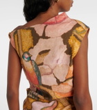 SIR Talulah floral linen minidress