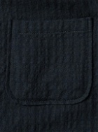 Universal Works - Unstructured Cotton and Wool-Blend Seersucker Blazer - Blue