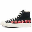 Comme des Garçons Play Men's x Converse Multi Heart High Top Sneak Sneakers in Black