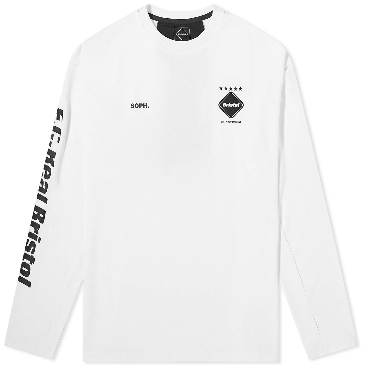 Photo: F.C. Real Bristol Men's Long Sleeve Practice T-Shirt in White