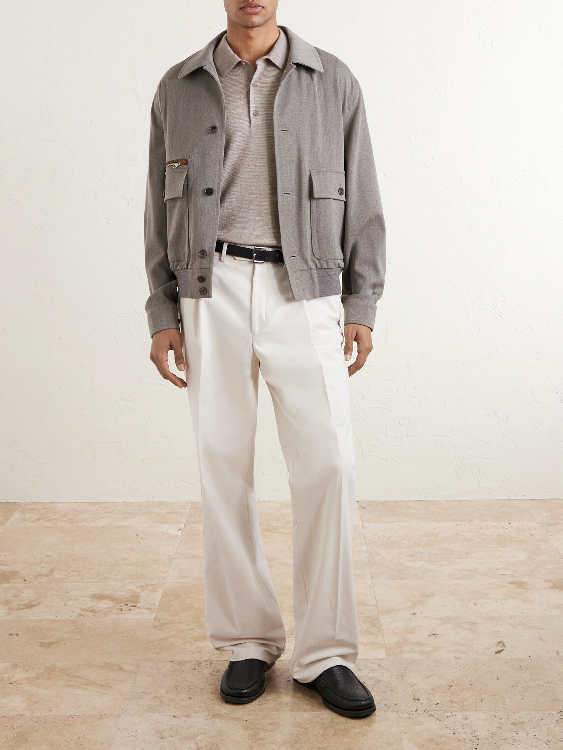 Loro Piana - Manipur Cashmere and Silk-Blend Polo Shirt - Neutrals