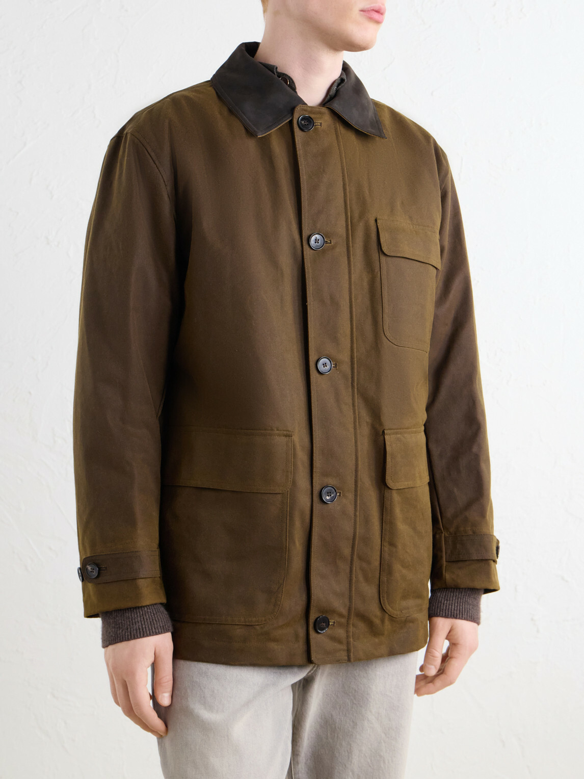 N.PEAL - Waxed-Cotton Jacket - Brown