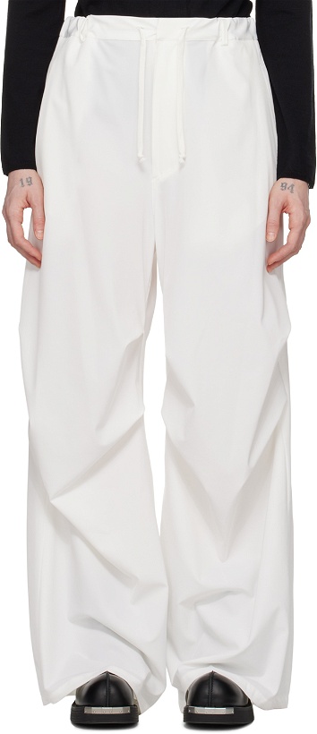 Photo: MM6 Maison Margiela Off-White Drawstring Trousers