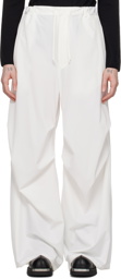 MM6 Maison Margiela Off-White Drawstring Trousers