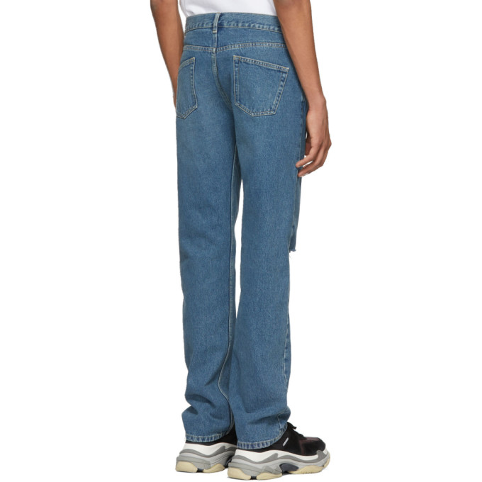 Balenciaga Blue Knee Hole Archetype Jeans Balenciaga