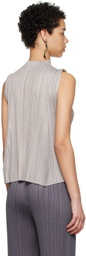 Pleats Please Issey Miyake Gray Mellow Tank Top