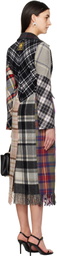 Marine Serre Multicolor Regenerated Tartan Scarves Fitted Coat