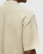 Bstn Brand Summer Knit Shirt Beige - Mens - Shortsleeves