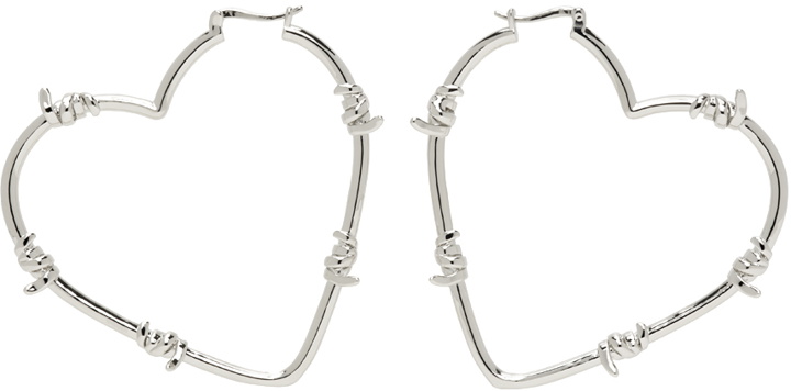 Photo: We11done Silver Wire Entanglement Heart Earrings