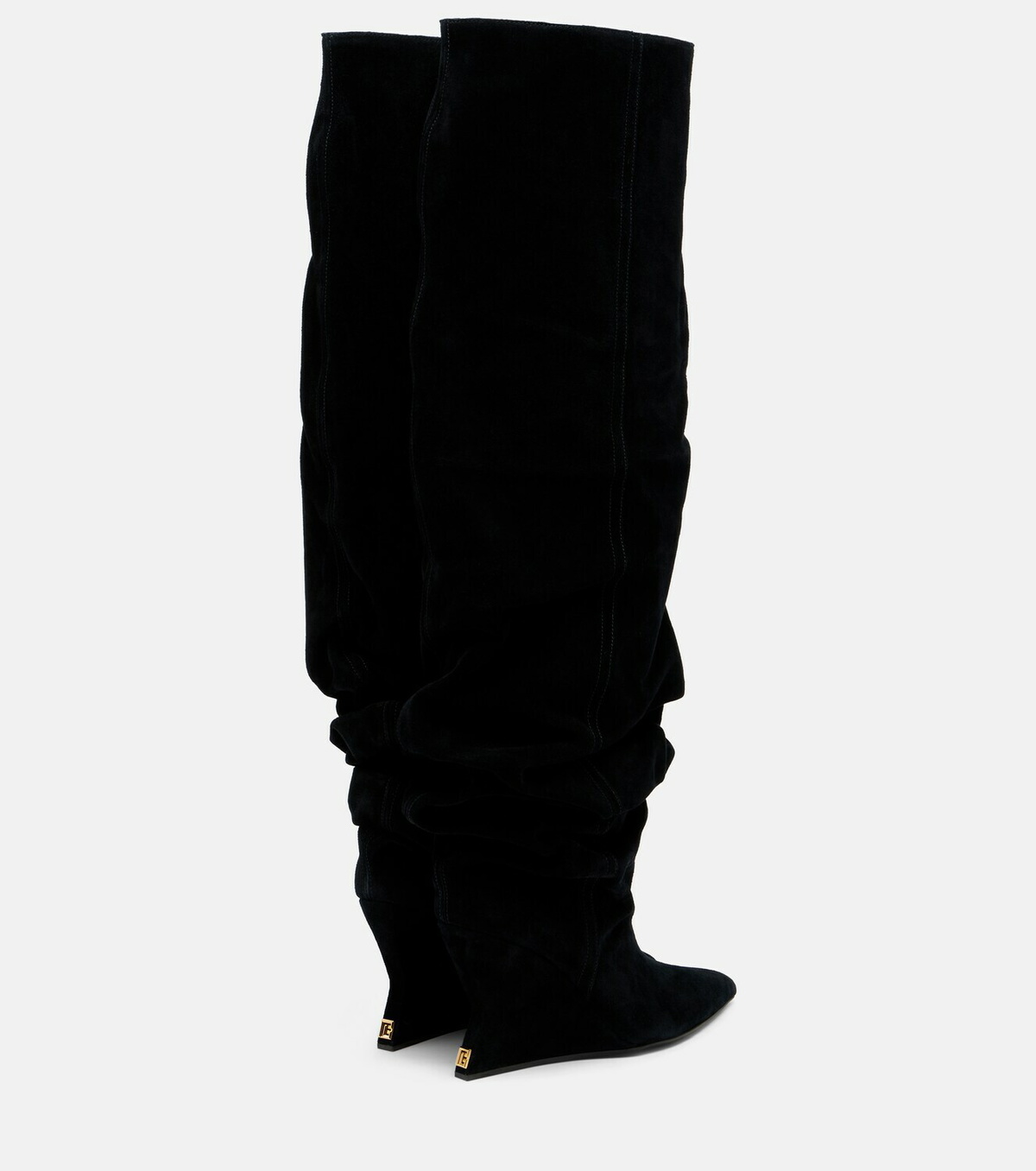 Balmain Suede over-the-knee boots