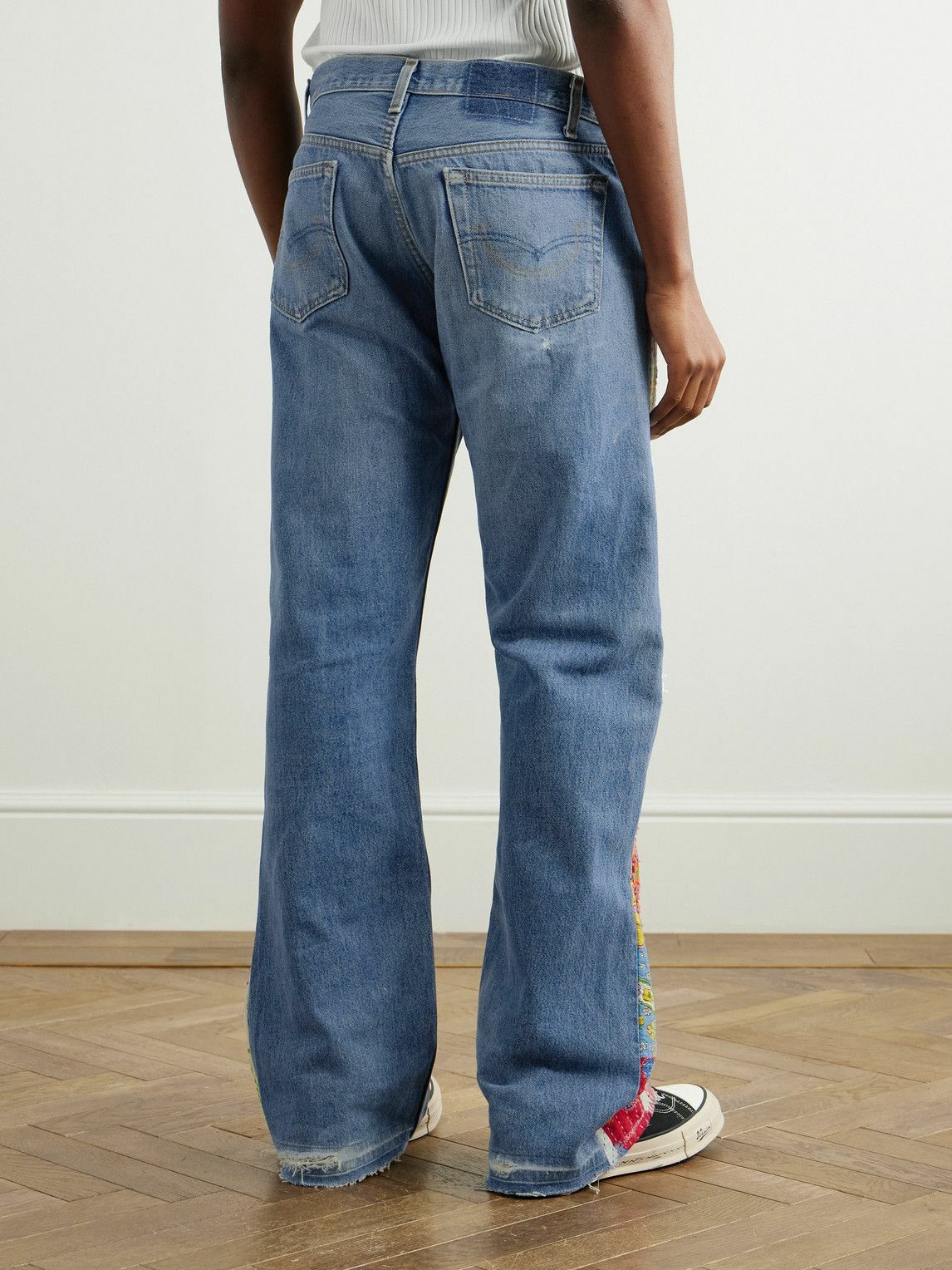 READYMADE - Flared Appliquéd Patchwork Jeans