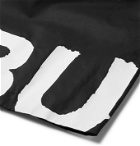 BURBERRY - Logo-Print Nylon Coat - Black