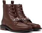 both Brown Dressy Laced Boots