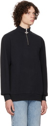 Han Kjobenhavn Black Quarter-Zip Sweater