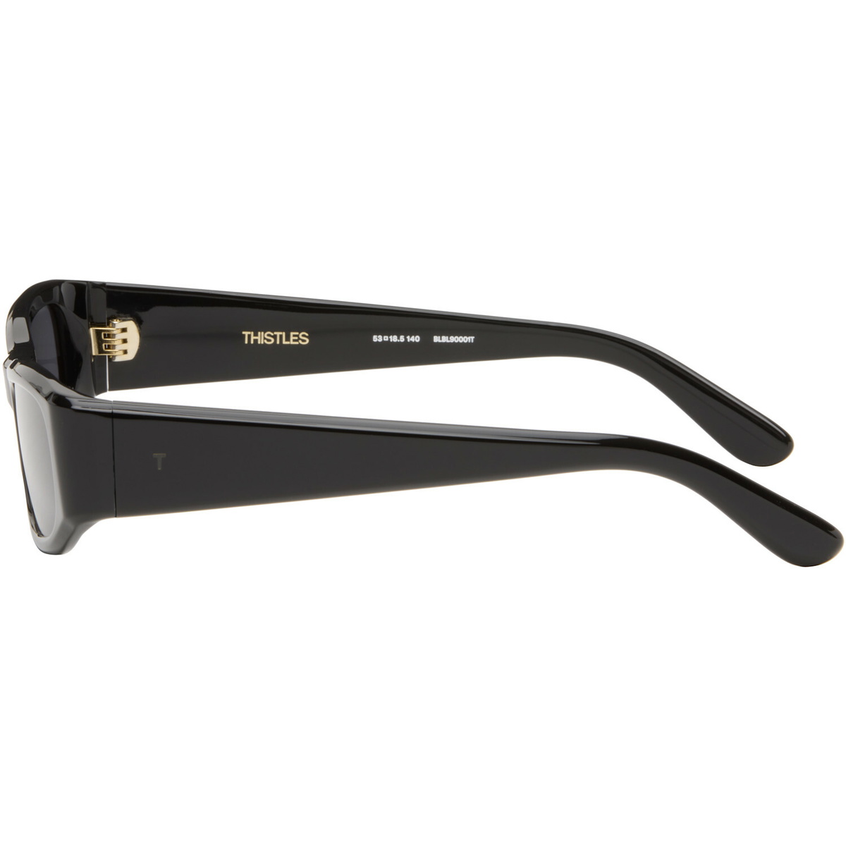 THISTLES Black 'The Suede' Sunglasses