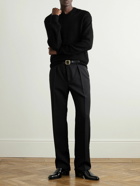 TOM FORD - Open-Knit Brushed Mohair-Blend Sweater - Black