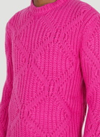 Geometric Motif Sweater in Pink