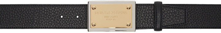 Photo: Dolce & Gabbana Black Grainy Belt