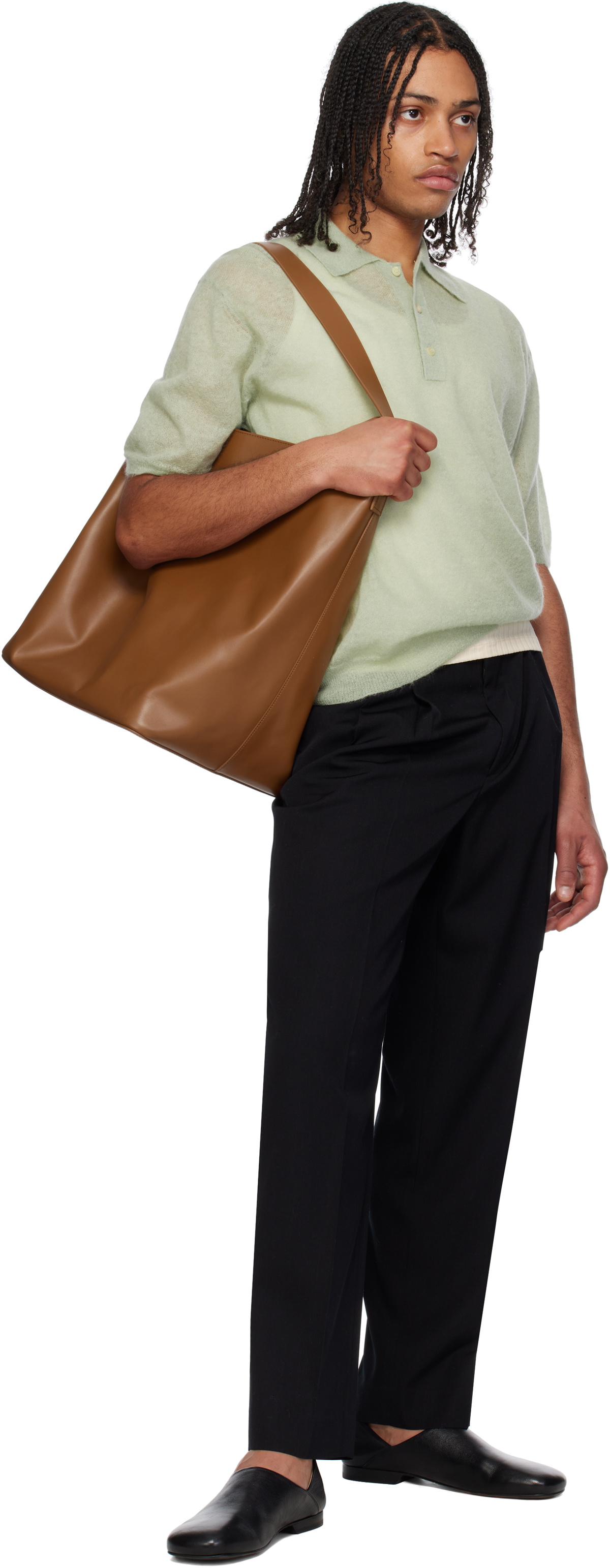 AURALEE Brown AETA Edition Big Leather Tote Auralee