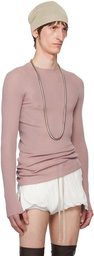 Rick Owens Pink Ribbed Sweater