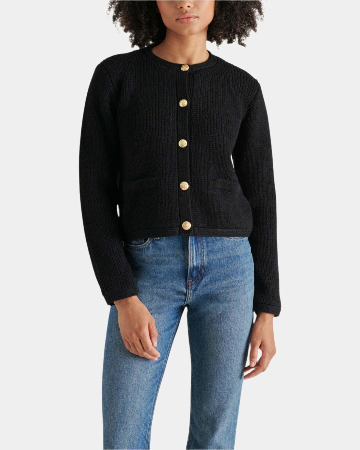 Steve Madden Fantino Sweater Jacket in Black