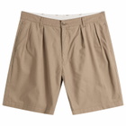 Service Works Men's Twill Part Timer Shorts in Mushroom